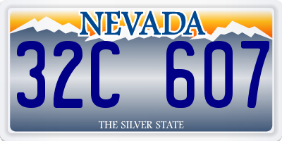 NV license plate 32C607