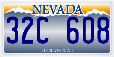 NV license plate 32C608