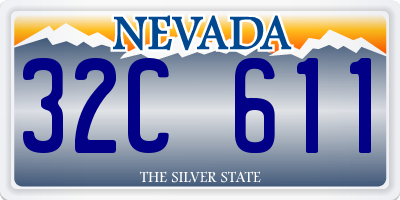 NV license plate 32C611