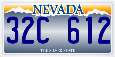 NV license plate 32C612