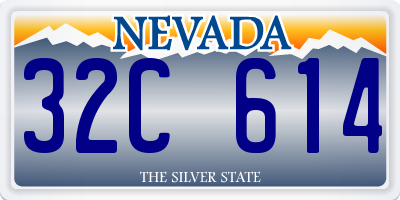 NV license plate 32C614