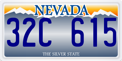 NV license plate 32C615