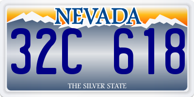 NV license plate 32C618