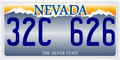 NV license plate 32C626