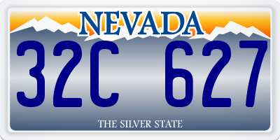 NV license plate 32C627