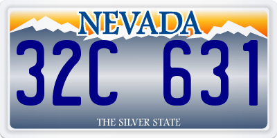 NV license plate 32C631