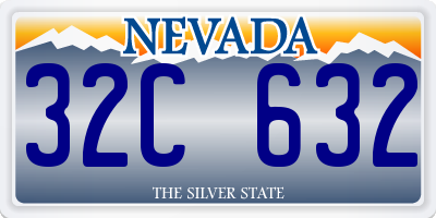 NV license plate 32C632