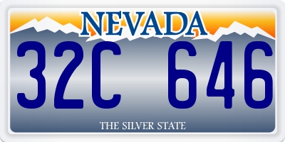 NV license plate 32C646