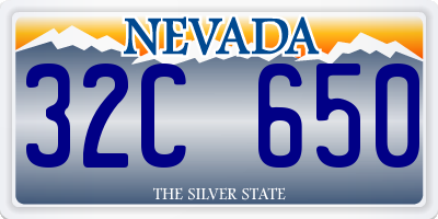 NV license plate 32C650