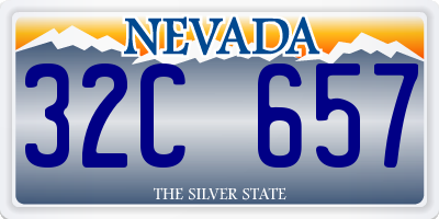 NV license plate 32C657