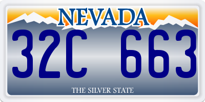 NV license plate 32C663