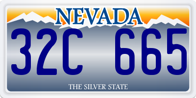 NV license plate 32C665