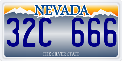 NV license plate 32C666