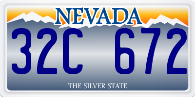 NV license plate 32C672