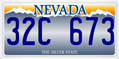 NV license plate 32C673