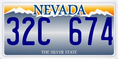 NV license plate 32C674
