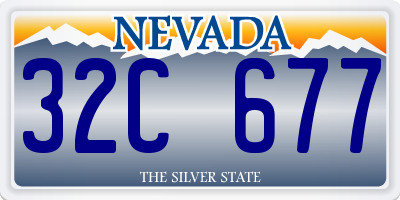 NV license plate 32C677