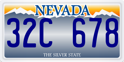 NV license plate 32C678
