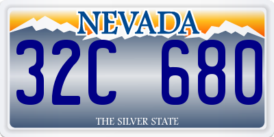 NV license plate 32C680