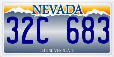 NV license plate 32C683