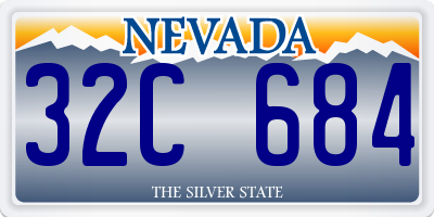 NV license plate 32C684