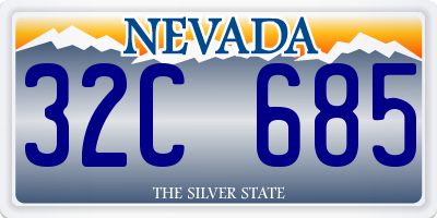 NV license plate 32C685