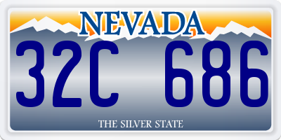 NV license plate 32C686