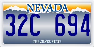 NV license plate 32C694