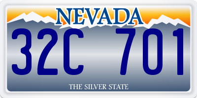 NV license plate 32C701
