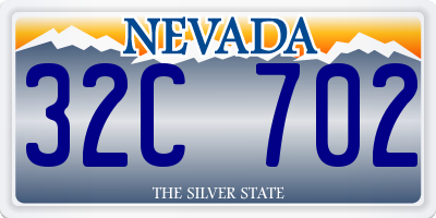 NV license plate 32C702