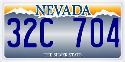 NV license plate 32C704