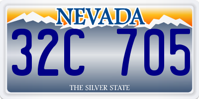 NV license plate 32C705