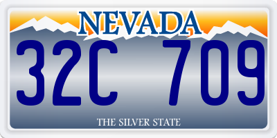 NV license plate 32C709