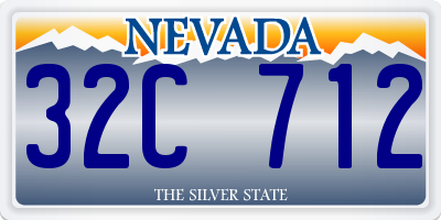 NV license plate 32C712