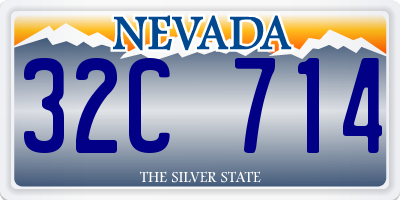 NV license plate 32C714