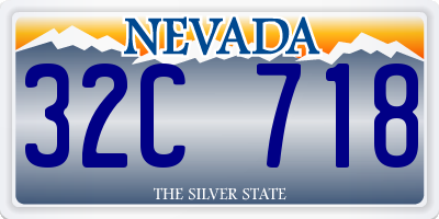 NV license plate 32C718