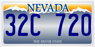 NV license plate 32C720