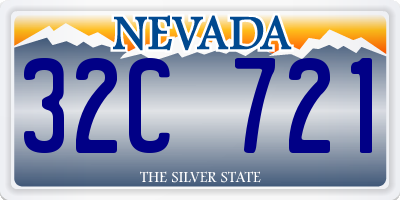 NV license plate 32C721