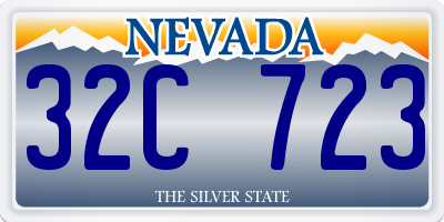 NV license plate 32C723