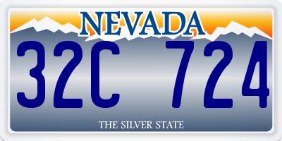 NV license plate 32C724