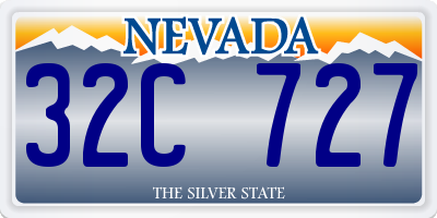 NV license plate 32C727