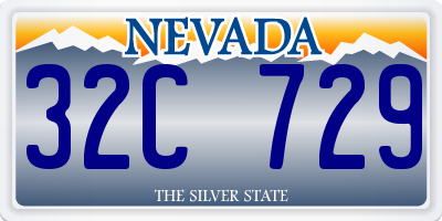 NV license plate 32C729