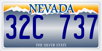 NV license plate 32C737