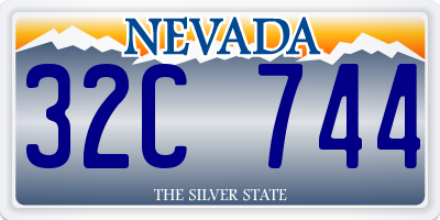 NV license plate 32C744