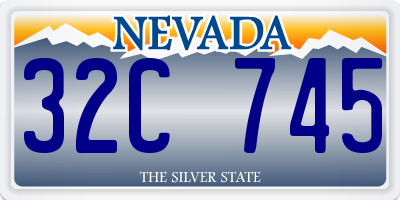 NV license plate 32C745