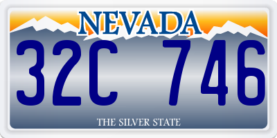 NV license plate 32C746