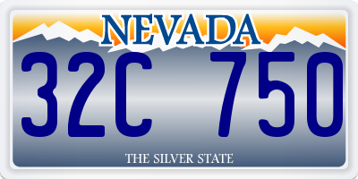 NV license plate 32C750