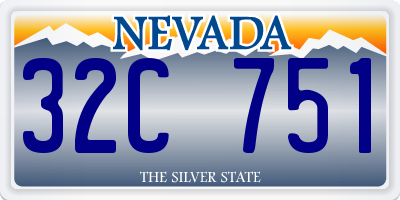 NV license plate 32C751