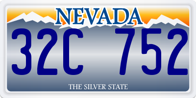 NV license plate 32C752