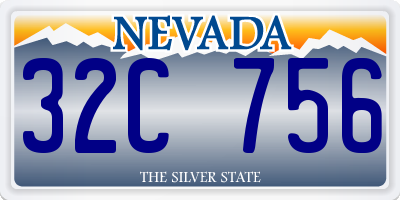 NV license plate 32C756